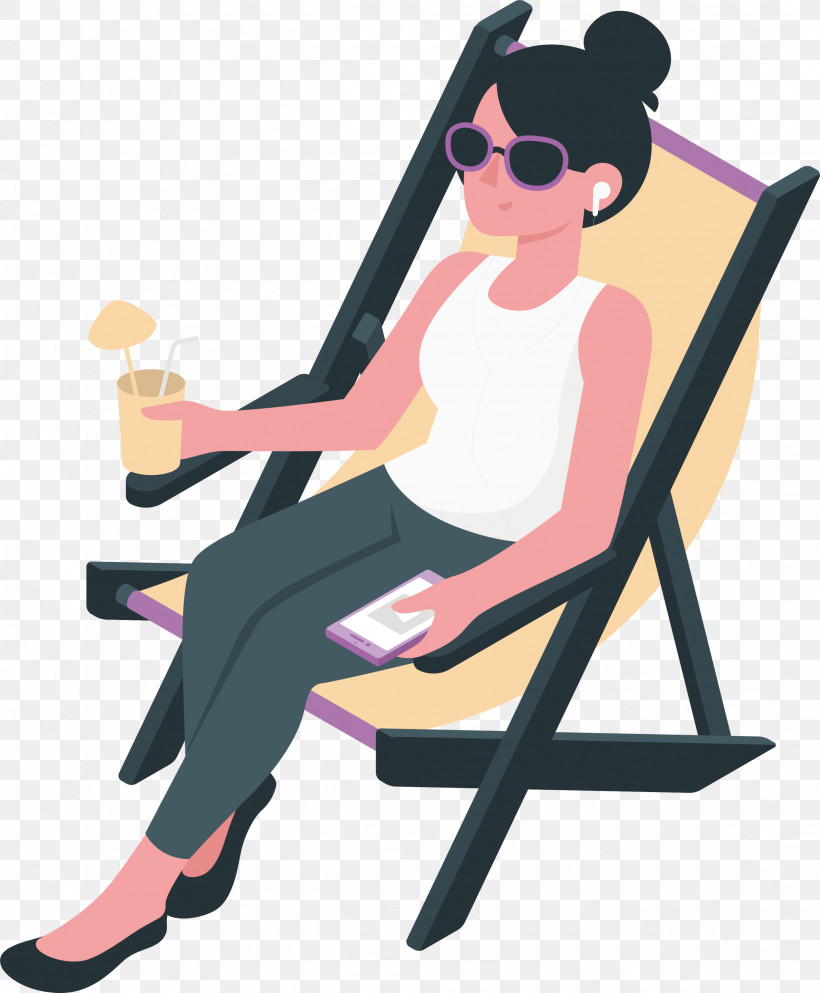 Beach Summer Vacation, PNG, 2475x3000px, Beach, Behavior, Chair, Holiday, Human Download Free