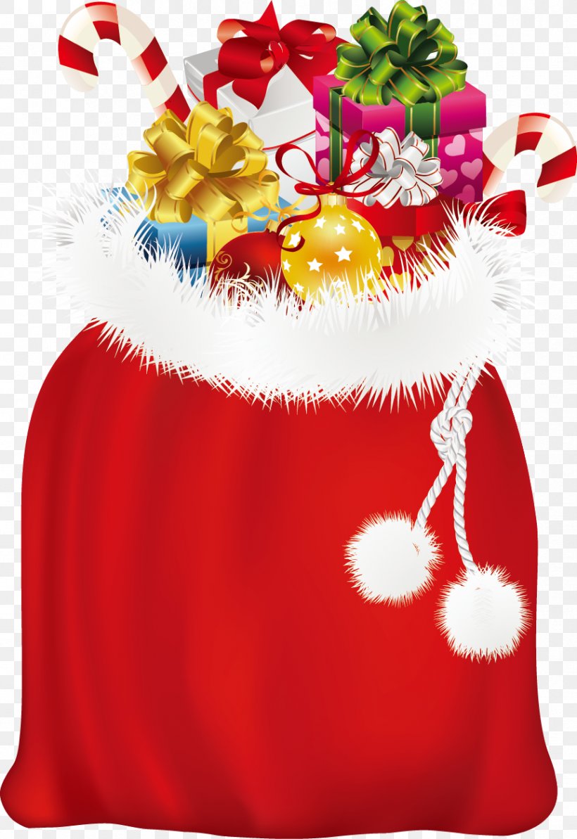 Santa Claus Gift Bag Clip Art, PNG, 863x1256px, Santa Claus, Bag, Christmas, Christmas Decoration, Christmas Gift Download Free