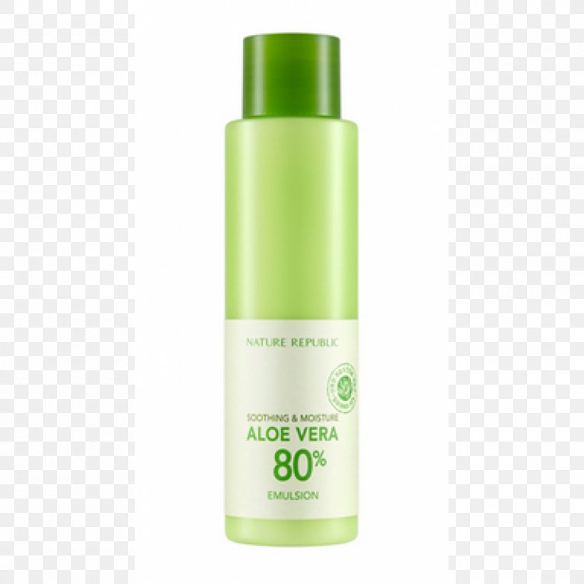 Lotion Nature Republic Soothing & Moisture Aloe Vera 80% Emulsion Moisturizer, PNG, 1000x1000px, Lotion, Aloe Vera, Aloes, Emulsion, Facial Download Free