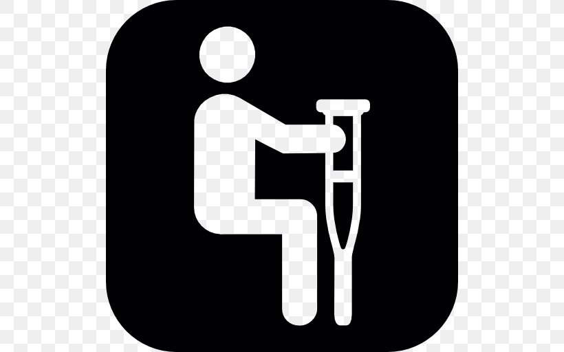Crutch Disability, PNG, 512x512px, Crutch, Area, Black And White, Brand, Disability Download Free