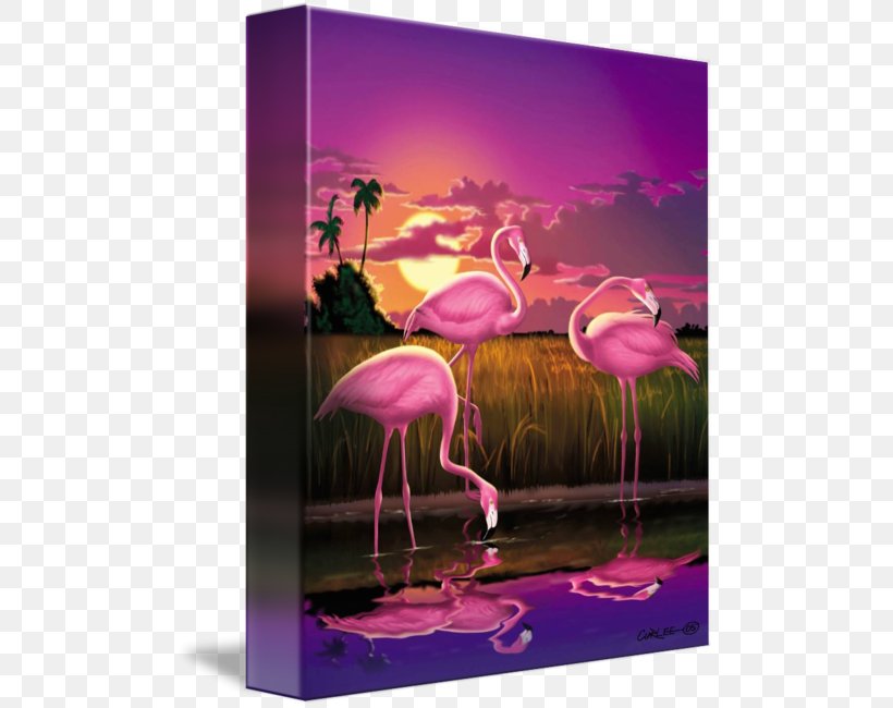 Flamingo Painting Image Canvas Print Art, PNG, 494x650px, Flamingo, Art, Bird, Canvas, Canvas Print Download Free