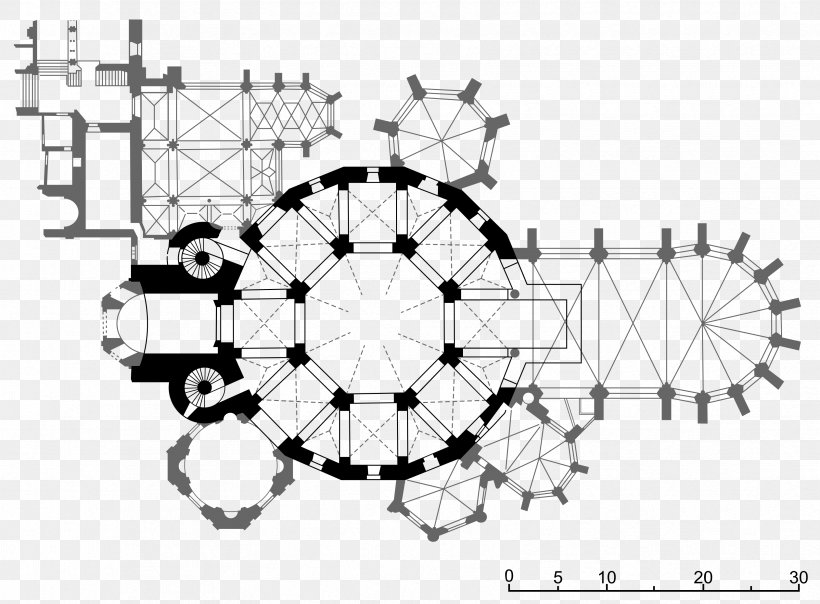 Aachen Cathedral Palatine Chapel, Aachen Palace Of Aachen Floor Plan, PNG, 3344x2464px, Aachen Cathedral, Aachen, Architect, Architectural Plan, Architecture Download Free