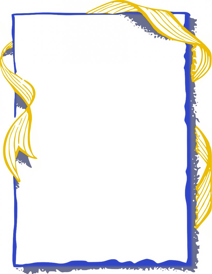 Blue Picture Frames Clip Art, PNG, 850x1100px, Blue, Area, Border, Electric Blue, Gold Download Free