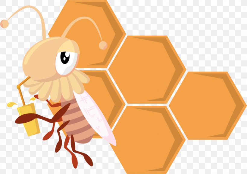 Honey Bee Juice Honeycomb, PNG, 911x640px, Honey Bee, Art, Bee, Cartoon, Drink Download Free