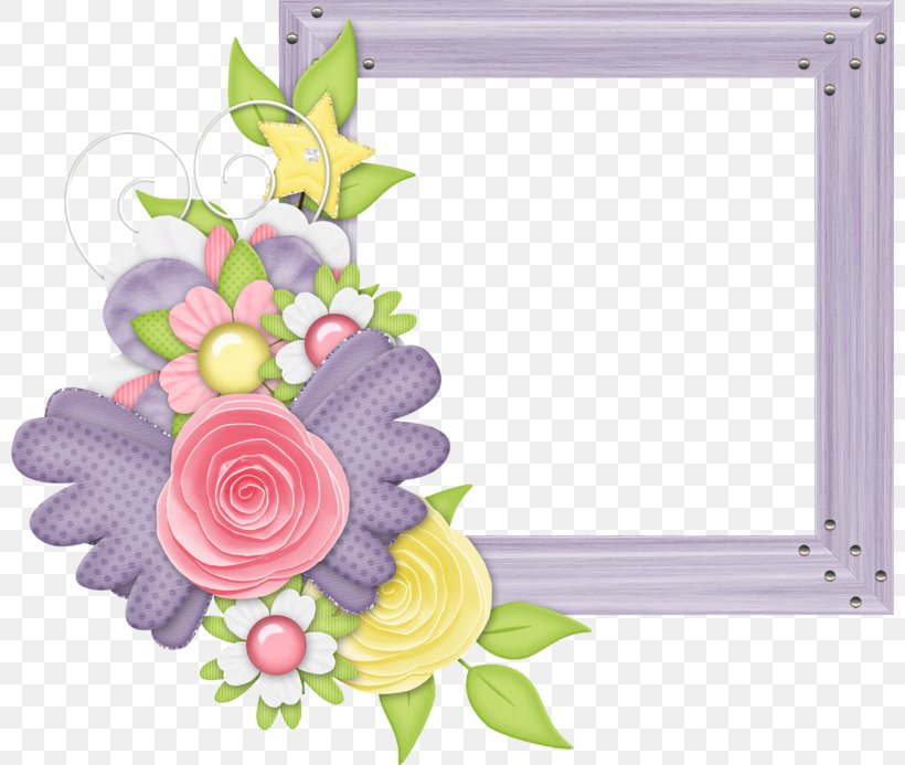Picture Frames Floral Design Clip Art, PNG, 800x693px, Picture Frames, Art, Blue, Color, Cut Flowers Download Free