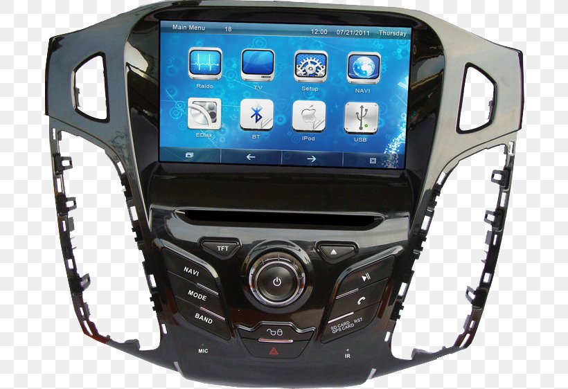 2012 Ford Focus 2013 Ford Focus Car GPS Navigation Systems, PNG, 694x562px, 2012 Ford Focus, 2013 Ford Focus, Automotive Navigation System, Car, Communication Device Download Free