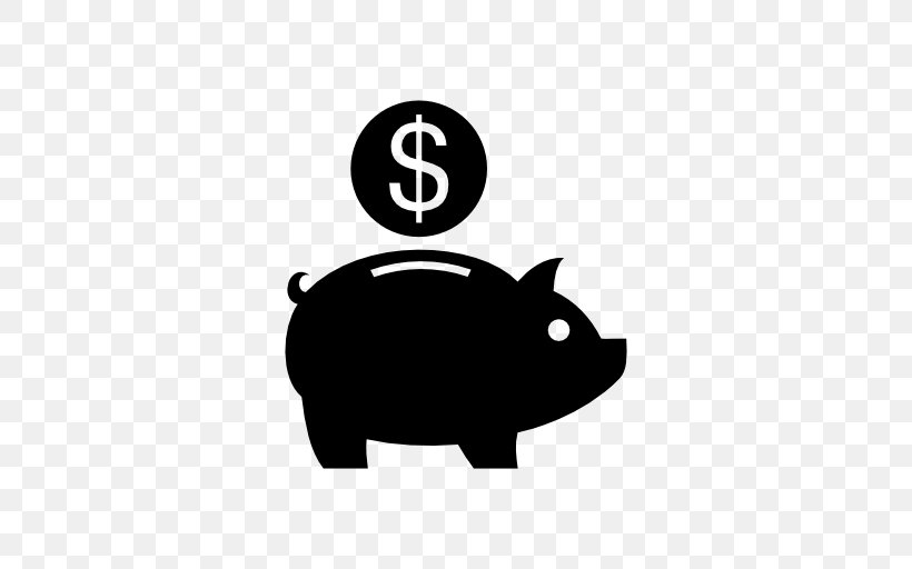 Piggy Bank Coin Saving, PNG, 512x512px, Piggy Bank, Bank, Black, Black And White, Carnivoran Download Free