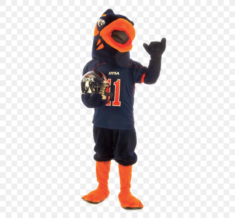 UTSA Roadrunners Football UTSA Roadrunners Men's Basketball Mascot Rowdy The Roadrunner Sombrilla Plaza, PNG, 652x760px, Utsa Roadrunners Football, Alamodome, Costume, Figurine, Mascot Download Free