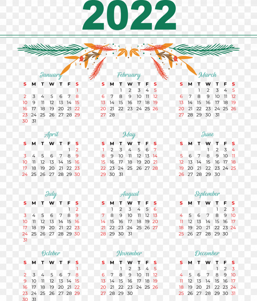 Calendar Calendar 2022, PNG, 4408x5160px, Calendar, August, Calendar Year, February, Month Download Free