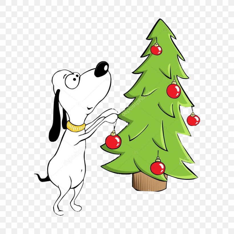 Christmas Tree Christmas Ornament Spruce Fir, PNG, 1024x1024px, Christmas Tree, Art, Canidae, Carnivoran, Character Download Free