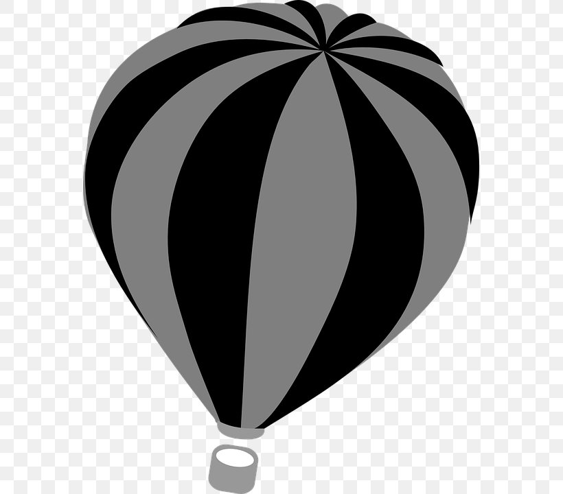 Hot Air Balloon Clip Art, PNG, 577x720px, Hot Air Balloon, Balloon, Black, Black And White, Heart Download Free