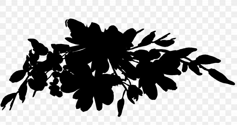 Font Silhouette Line Leaf Flower, PNG, 5318x2799px, Silhouette, Black, Black M, Blackandwhite, Botany Download Free