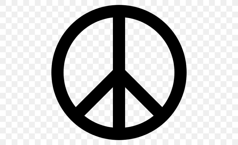 Peace Symbols Clip Art, PNG, 500x500px, Peace Symbols, Area, Black And White, Peace, Symbol Download Free