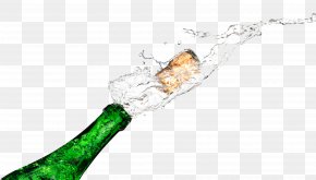 Champagne Popping Transparent - Champagne Wine Soft Drink Bottle PNG