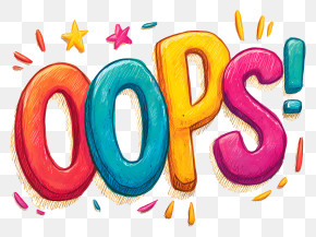 Oops - Oops Text Illustration PNG
