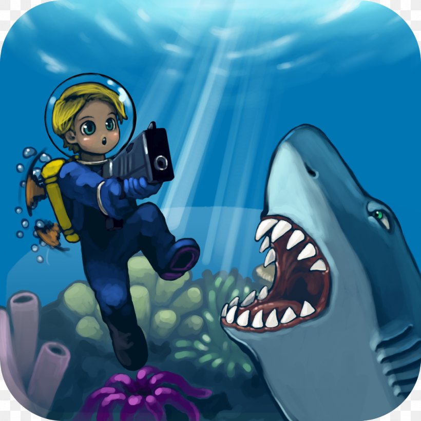Shark Underwater Sea Marine Biology, PNG, 1024x1024px, Shark, Cartilage, Cartilaginous Fish, Cartoon, Chondrichthyes Download Free