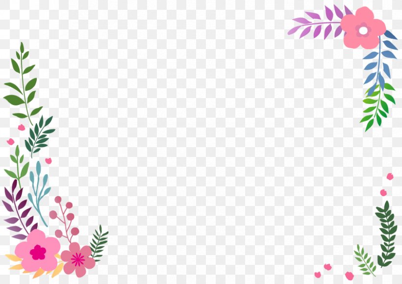 Borders And Frames Flower Petal Clip Art, PNG, 842x595px, Borders And Frames, Art, Branch, Flora, Floral Design Download Free