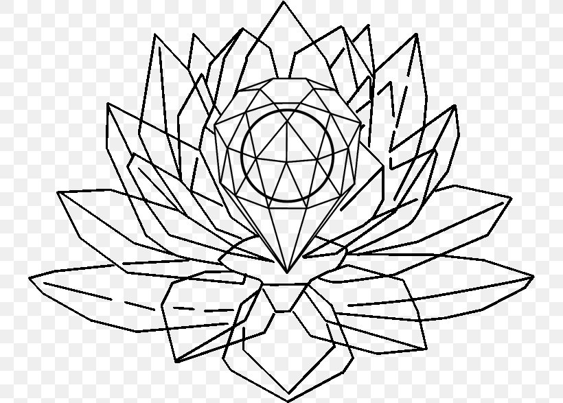 Drawing Crystal Painting Line Art Floral Design, PNG, 740x587px, Drawing, Art, Artwork, Black And White, Crystal Download Free