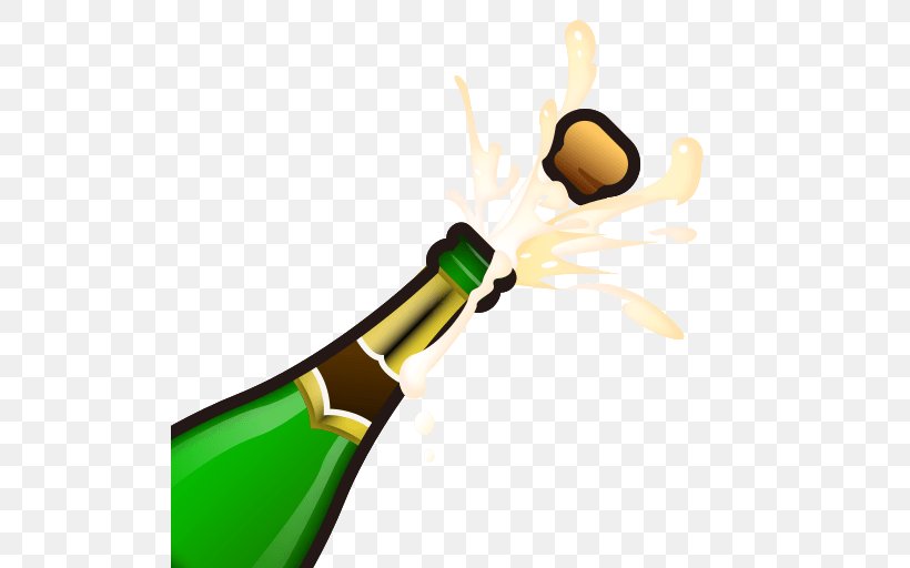 Emoji Champagne Sparkling Wine Bottle, PNG, 512x512px, Emoji, Alcoholic Drink, Bottle, Champagne, Drinkware Download Free