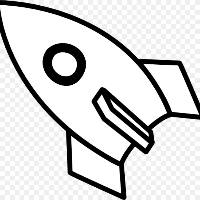 Clip Art Spacecraft Rocket Launch Vector Graphics, PNG, 1024x1024px, Spacecraft, Area, Black And White, Cartoon, Drawing Download Free
