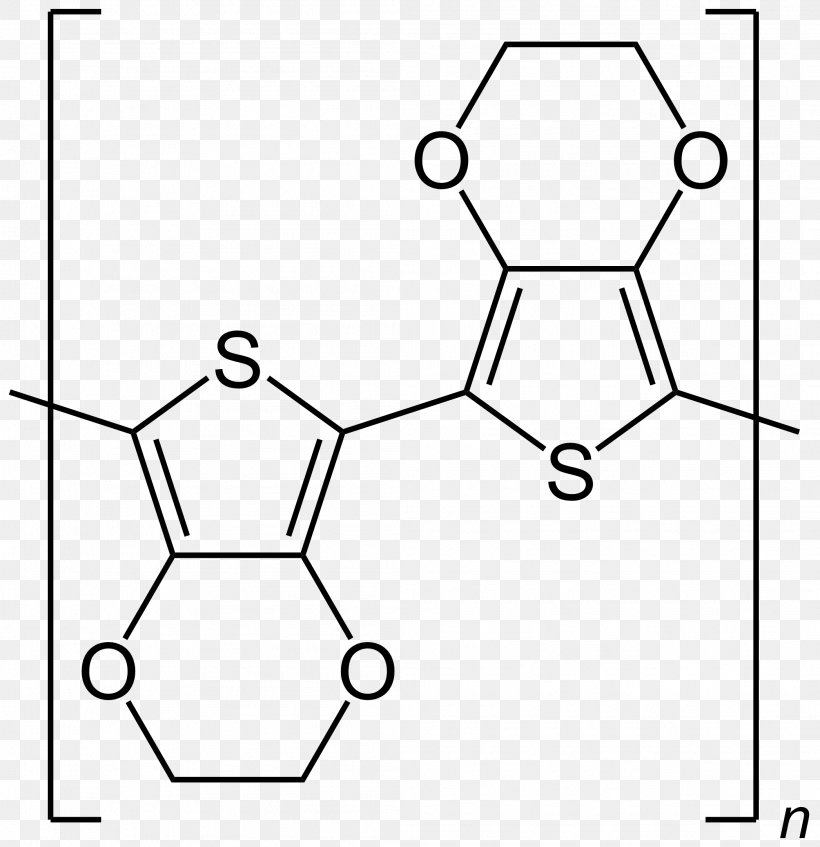 Poly(3,4-ethylenedioxythiophene) PEDOT:PSS Conductive Polymer, PNG, 2092x2162px, Pedotpss, Area, Band Gap, Black, Black And White Download Free