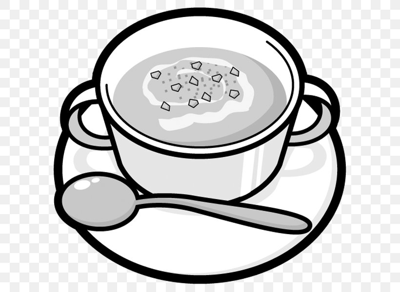 Potage Soup Dango Clip Art, PNG, 600x600px, Potage, Artwork, Black And White, Coffee Cup, Cookware Download Free