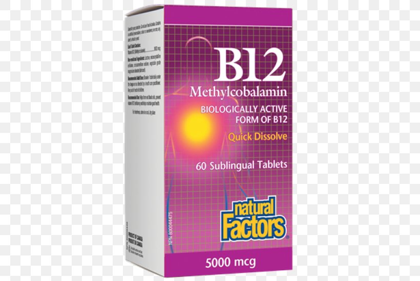 Dietary Supplement Natural Factors B12 Methylcobalamin Vitamin B-12 Natural Factors, PNG, 500x550px, Dietary Supplement, B Vitamins, Cobalamin, Cyanocobalamin, Folate Download Free