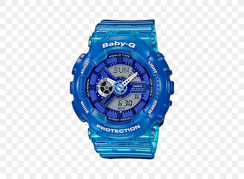 Casio BABY-G BA110 G-Shock Original GA-700 Watch Casio LA670W, PNG, 500x600px, Casio Babyg Ba110, Analog Signal, Analog Watch, Blue, Brand Download Free