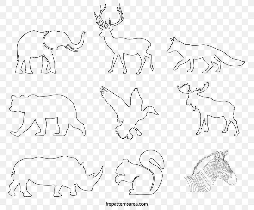 Stencil Drawing, PNG, 800x677px, Stencil, Animal Figure, Art, Artwork, Black And White Download Free