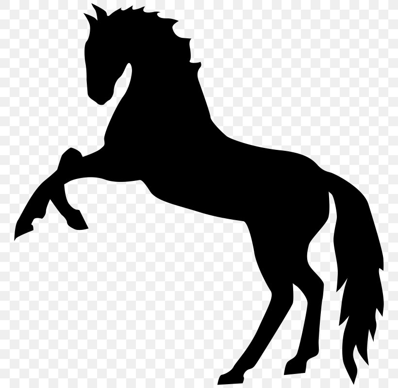 Mustang Stallion Rearing Clip Art, PNG, 774x800px, Mustang, Black And White, Bridle, Collection, Colt Download Free