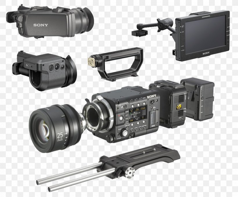Video Cameras Digital Cameras Super 35 Sony CineAlta PMW-F55, PNG, 909x751px, 4k Resolution, Video Cameras, Active Pixel Sensor, Camera, Camera Accessory Download Free