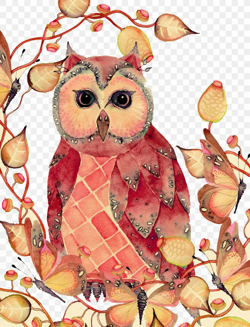 Owl Bird Watercolor Painting Drawing, PNG, 1024x1338px, Owl, Art, Artist, Bird, Bird Of Prey Download Free