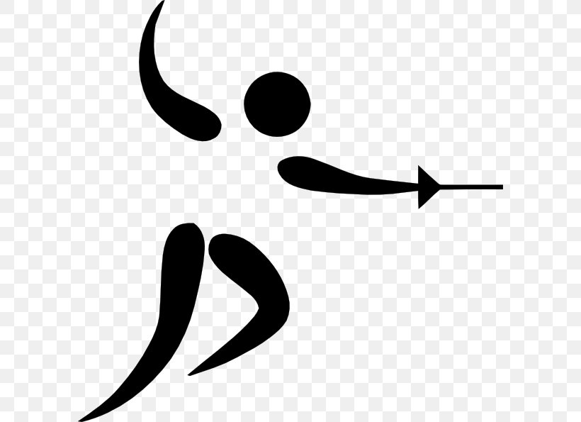 Fencing At The Summer Olympics Olympic Games Pictogram Clip Art, PNG, 600x595px, 1904 Summer Olympics, Fencing At The Summer Olympics, Area, Artwork, Black Download Free