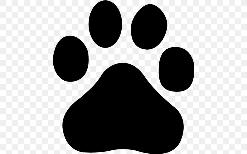 Paw Logo Cat, PNG, 512x512px, Paw, Black, Black And White, Cat, Footprint Download Free