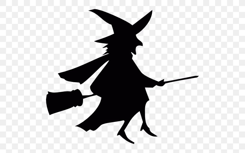 Witchcraft Broom Silhouette, PNG, 512x512px, Witchcraft, Artwork, Black, Black And White, Broom Download Free