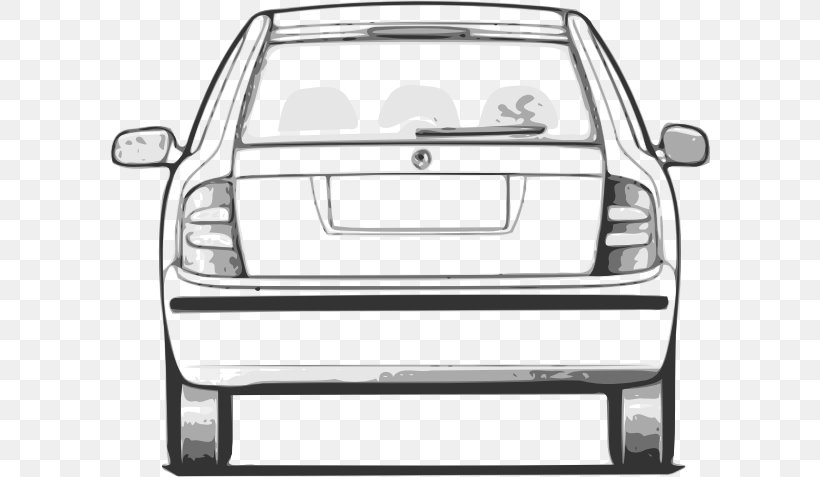 car rear view clipart