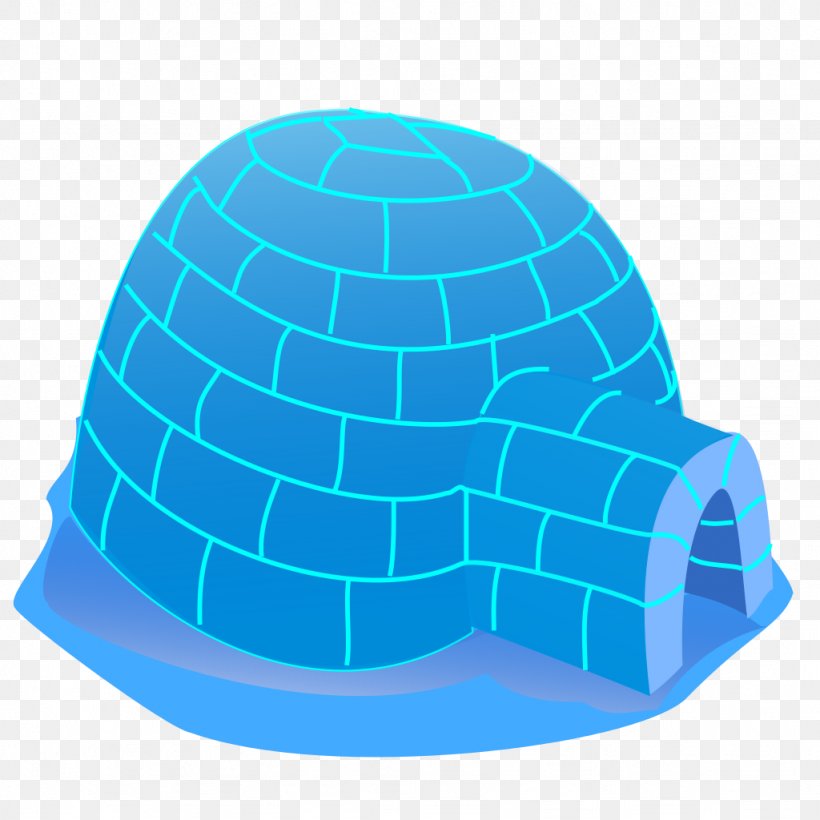 Igloo Clip Art, PNG, 1024x1024px, Igloo, Aqua, Cap, Cartoon, Electric Blue Download Free