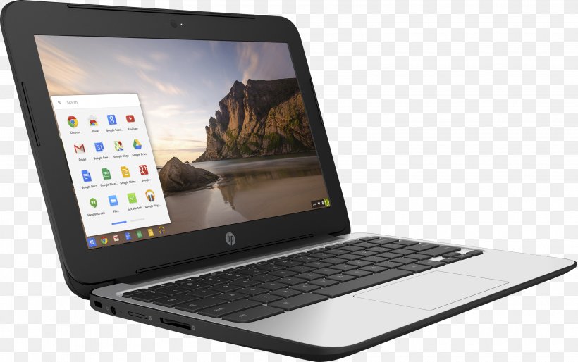 Laptop HP Chromebook 11 G4 Celeron Hewlett-Packard, PNG, 3215x2018px, Laptop, Celeron, Chrome Os, Chromebook, Computer Download Free
