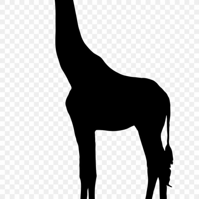 Giraffe Silhouette Mustang Clip Art, PNG, 1024x1024px, Watercolor, Cartoon, Flower, Frame, Heart Download Free