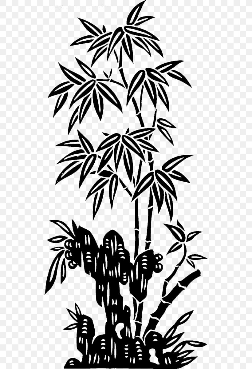 Lucky Bamboo Euclidean Vector, PNG, 533x1200px, Lucky Bamboo, Arecales, Bamboo, Black And White, Branch Download Free