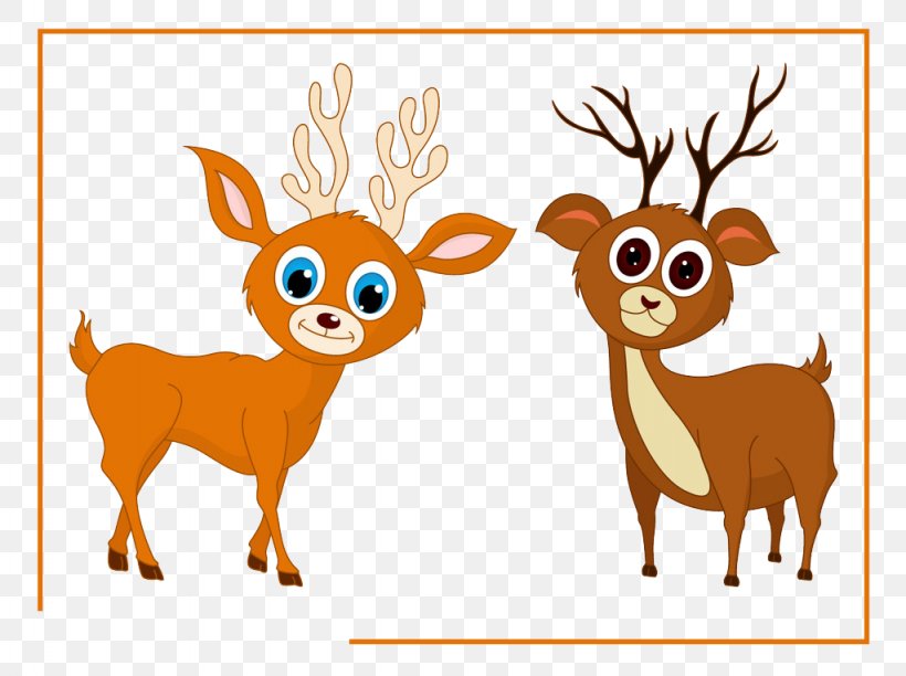 Reindeer Moose Elk, PNG, 1024x765px, Deer, Antler, Cartoon, Cuteness, Drawing Download Free