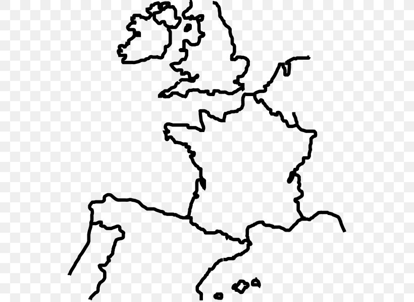 Western Europe Blank Map Clip Art, PNG, 552x597px, Western Europe, Area, Art, Black, Black And White Download Free