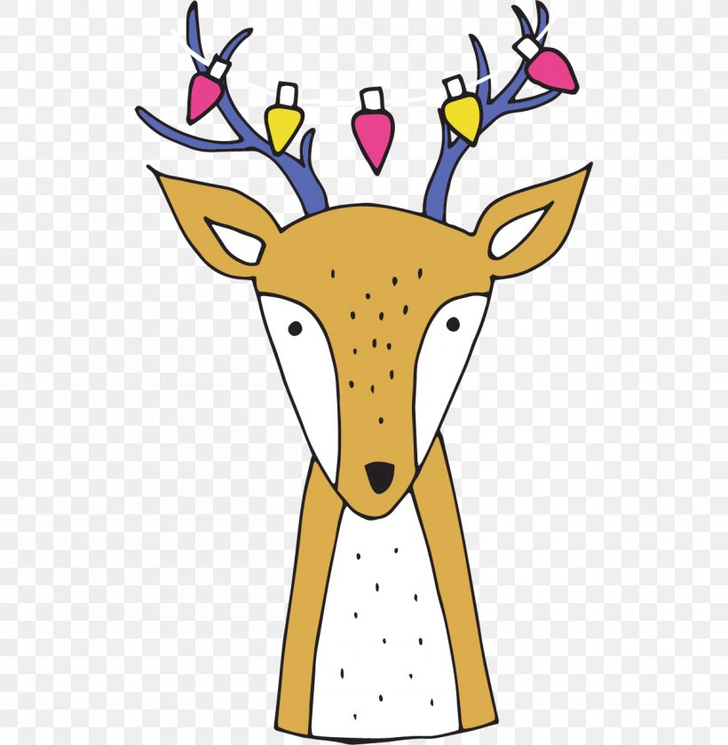 Reindeer Clip Art Image, PNG, 1200x1230px, Reindeer, Animal Figure, Antler, Artwork, Cartoon Download Free