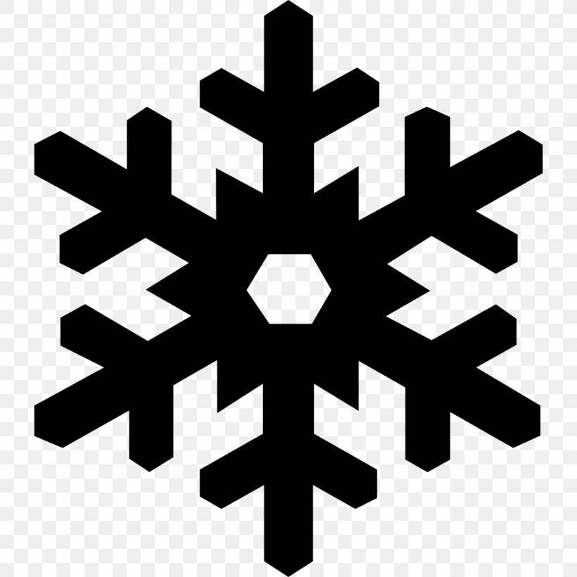 Snowflake Shape Symbol, PNG, 1024x1024px, Snowflake, Black And White, Cloud, Cold, Crystal Download Free