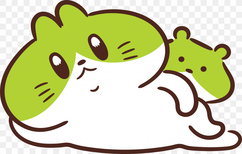 Snout Cartoon Whiskers Green Line, PNG, 3000x1906px, Cat Cartoon, Cartoon, Cute Cat, Geometry, Green Download Free