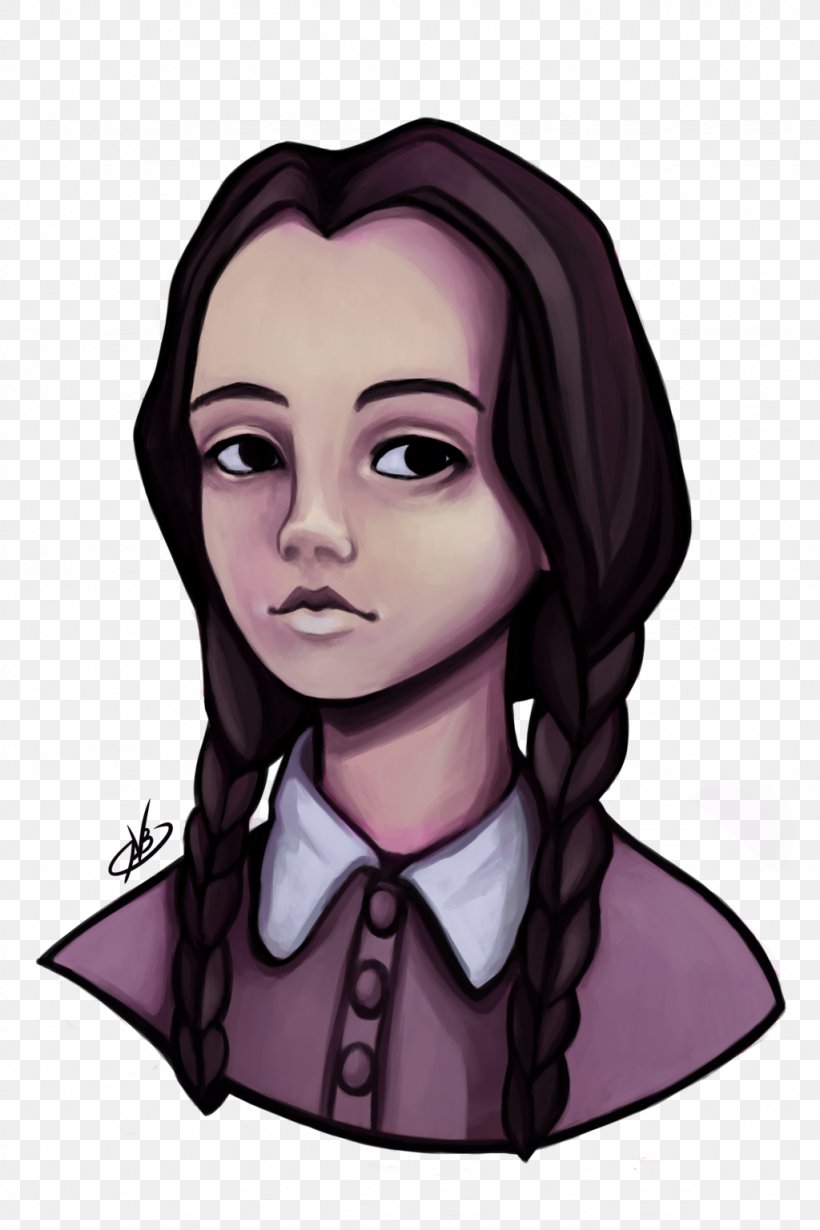 Wednesday Addams The Addams Family Drawing Fan Art Artist, PNG, 1024x1536px, Watercolor, Cartoon, Flower, Frame, Heart Download Free