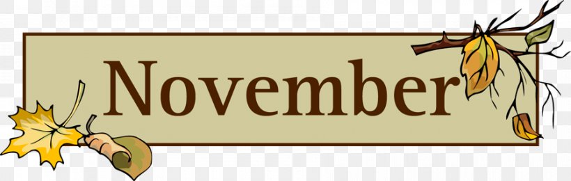 November Month Free Content Clip Art, PNG, 900x286px, November, Cartoon, December, Flower, Free Content Download Free