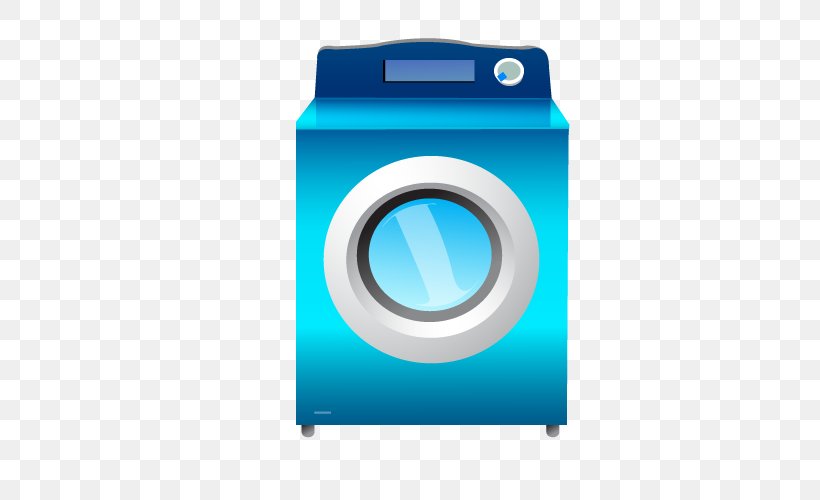 Washing Machine, PNG, 500x500px, Washing Machine, Blue, Cleaning, Clothes Dryer, Designer Download Free