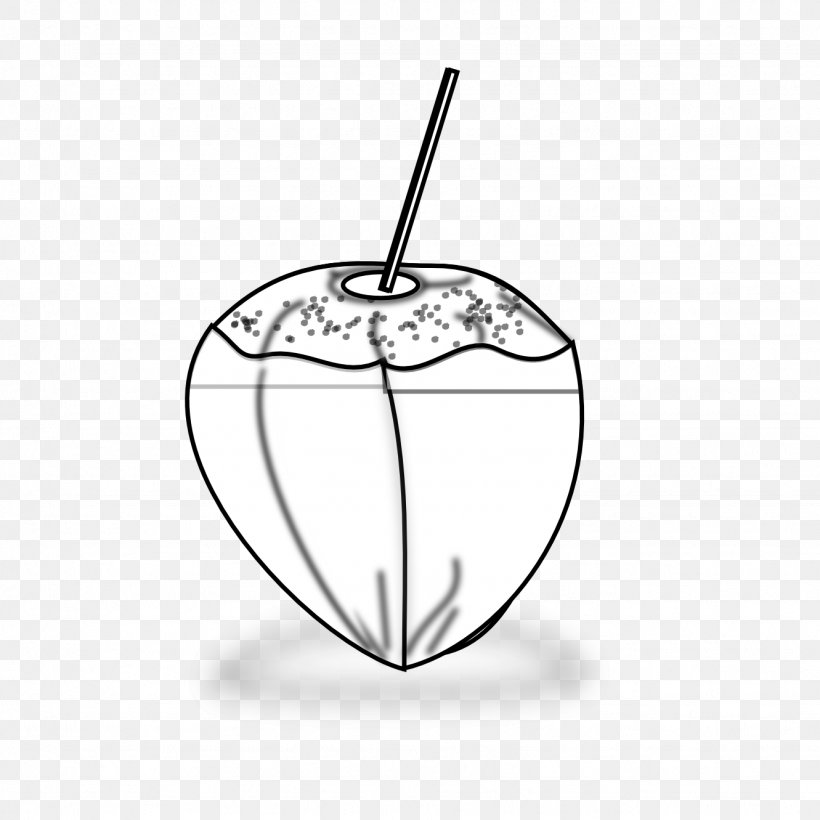 Black And White Drawing Coconut Clip Art, PNG, 1331x1331px, Black And White, Coconut, Coloring Book, Drawing, Food Download Free