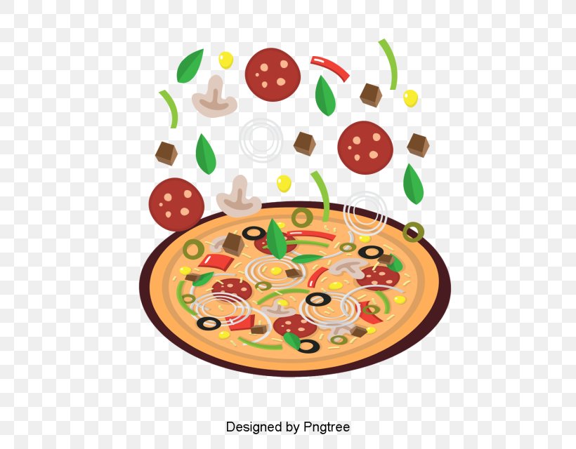 Pepperoni Pizza, PNG, 640x640px, Pizza, Cartoon, Cuisine, Dish, Fast Food Download Free